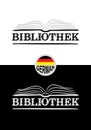 Library logo for Germany. Hand-drawn icon of an opened book