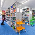 New library with modern shelves