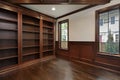 Library in new construction home Royalty Free Stock Photo