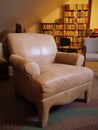 Library: old leather armchair Royalty Free Stock Photo