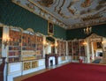 Library Room in Wrest House, surrounded by decorative gold gilt