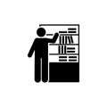 Library, student, book icon. Element of education pictogram icon. Premium quality graphic design icon. Signs and symbols