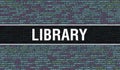 Library text written on Programming code abstract technology background of software developer and Computer script. Library concept Royalty Free Stock Photo