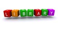 Library word block on white Royalty Free Stock Photo