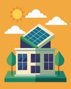 The librarys rooftop covered in solar panels harnessing the power of the sun to provide sustainable energy for the