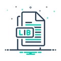 Mix icon for Libs, data and extension Royalty Free Stock Photo