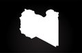 Libya black and white country border map logo design Royalty Free Stock Photo