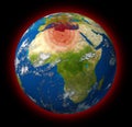 Libya conflict global hot spot Royalty Free Stock Photo