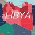 Libya country detailed editable map