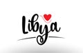 Libya country text typography logo icon design