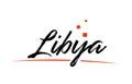 Libya country typography word text for logo icon design