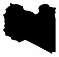 Libya silhouette map