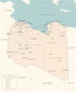 Libya - detailed map with administrative divisions country