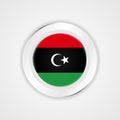 Libya flag in glossy  icon. Royalty Free Stock Photo