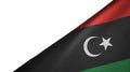 Libya flag right side with blank copy space Royalty Free Stock Photo