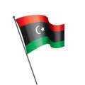 Libya flag, vector illustration on a white background Royalty Free Stock Photo