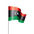 Libya flag, vector illustration on a white background Royalty Free Stock Photo