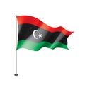 Libya flag, vector illustration on a white background Royalty Free Stock Photo