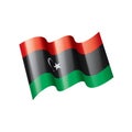 Libya flag, vector illustration on a white background Royalty Free Stock Photo