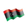 Libya flag, vector illustration on a white background Royalty Free Stock Photo