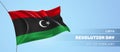 Libya happy Revolution day greeting card, banner vector illustration