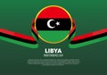 Libya independence day background banner poster for celebration on December 24 th Royalty Free Stock Photo