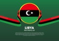 Libya independence day background banner poster for celebration on December 24 th