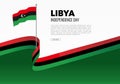 Libya independence day background banner poster for celebration on December 24 th Royalty Free Stock Photo