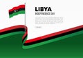 Libya independence day background banner poster for celebration on December 24 th