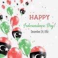 Libya Independence Day Greeting Card.