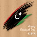 Libya Independence Day Patriotic Design.