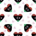 Libya independence day seamless pattern.