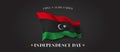 Libya independence day vector banner, greeting card