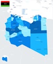 Libya Map - Info Graphic Vector Illustration Royalty Free Stock Photo