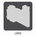 Libya map icon