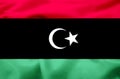 Libya realistic flag illustration.