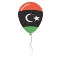 Libya national colors balloon on white.