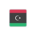 Libya national flag flat icon