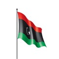Libya flag, vector illustration on a white background Royalty Free Stock Photo