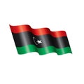 Libya flag, vector illustration on a white background Royalty Free Stock Photo
