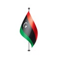 Libya flag, vector illustration on a white background Royalty Free Stock Photo