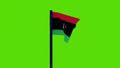 Libya national flag video. 3D Libya flag waving