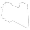 Libya Outlline Map.