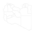 Libya political map of administrative divisions