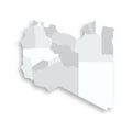 Libya political map of administrative divisions Royalty Free Stock Photo