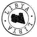 Libya Stamp Postal. Map Silhouette Seal. Passport Round Design. Vector Icon. Design Retro Travel. Royalty Free Stock Photo