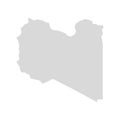 Libya vector map grey symbol. Libia country illustration