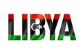 Libyan flag text font