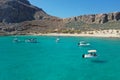 the Libyan sea on a sunny day, Yachts with turists are sailing Royalty Free Stock Photo