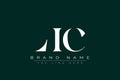LIC abstract letter logo design Royalty Free Stock Photo